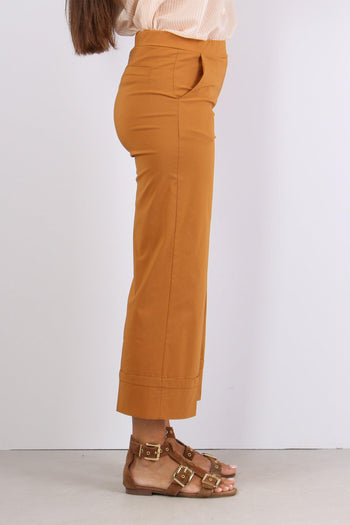 Pantalone Cropped Risvolto Coccio - 5