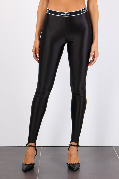 Leggins Elastico Logo Nero - 2