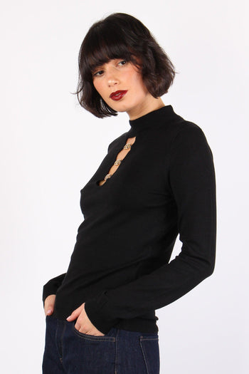 Angiolina Maglia Mezzo Collo Black - 6