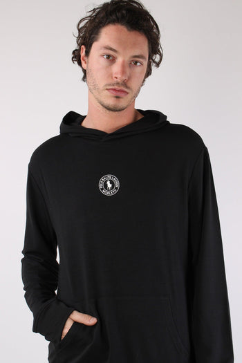 Felpa Cappuccio Logo Centrale Polo Black - 4