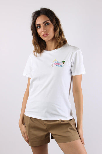 T-shirt Scritta Ricamo Paradise - 2