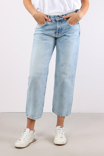 Denim Scritta Perline Denim Chiaro - 2