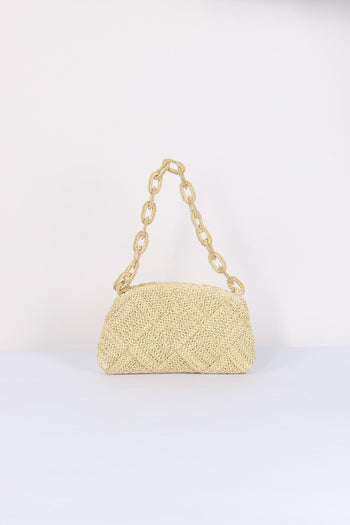 Pochette Rafia Manico Catena Corda - 3
