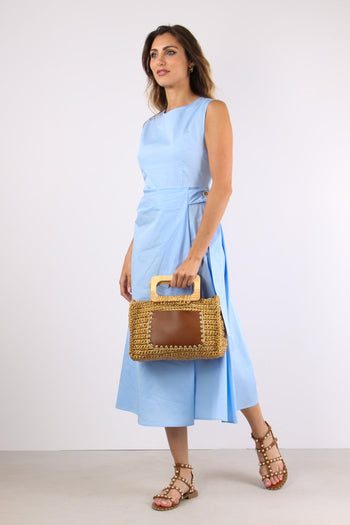 Abito Cotone Ripresa Azzurro - 5