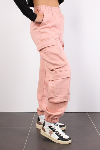 Pantalone Felpa Tasconato Old Rose - 4