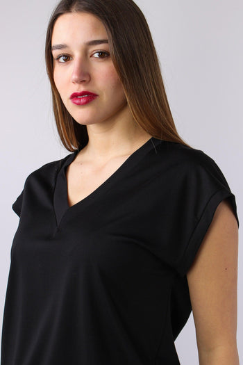 T-shirt Scavo V Over Nero - 4