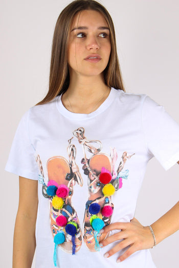 T-shirt Stampa Ciabatta Pon Po Unica - 6
