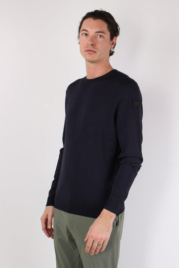Maglia Girocollo Tessuto Tecnico Blue - 5