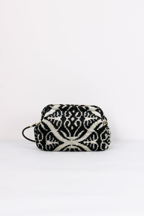 Maxi Pochette Ricamo Nero/bianco