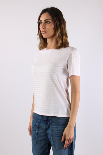 T-shirt Riga Logo Bianco/rosa - 3