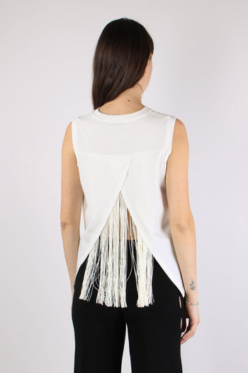 T-shirt Frange Bianco - 4
