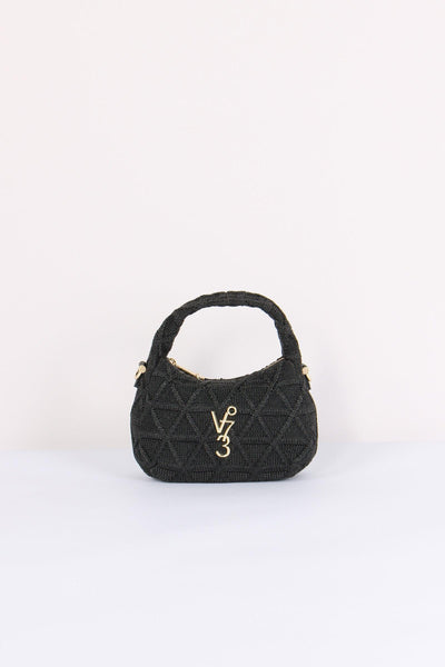 Dalia Mini Hobo Intreccio Croc Nero