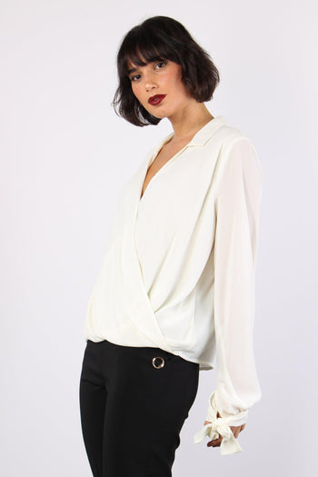 Cristel Blusa Scollo Incroci Ivory - 6