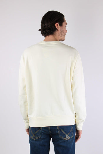 Felpa Girocollo Garzata Cream - 4