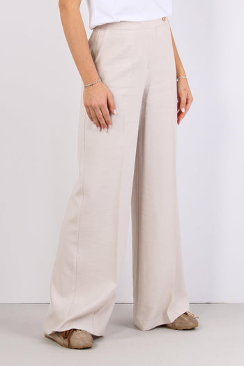 Pantalone Palazzo Viscosa Beige - 5