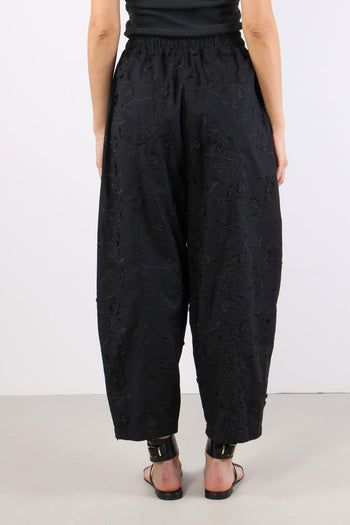 Pantalone Barrel Fiore 3d Nero - 4