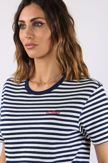 T-shirt Riga Logo Bianco/blu - 7