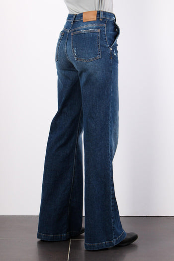 Jeans Palazzo Tasca America Medium Blue - 4