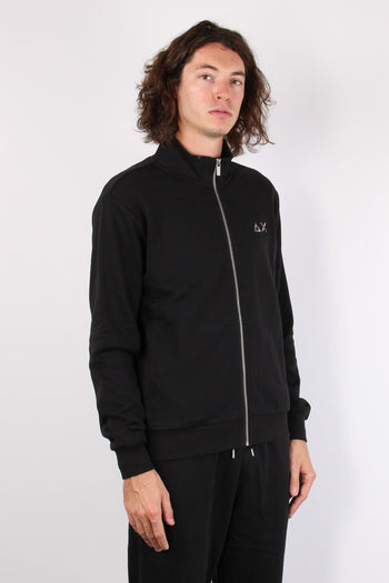 Maglia Cotone Full Zip Nero - 4