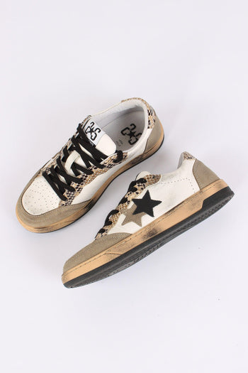 Sneakers Week Star Pitone Bianco/nero - 2