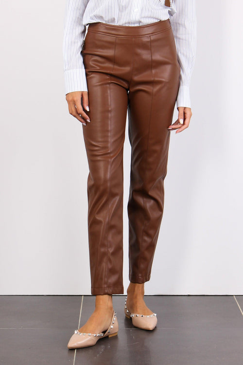 Pantalone Ecopelle Lather Brown - 2