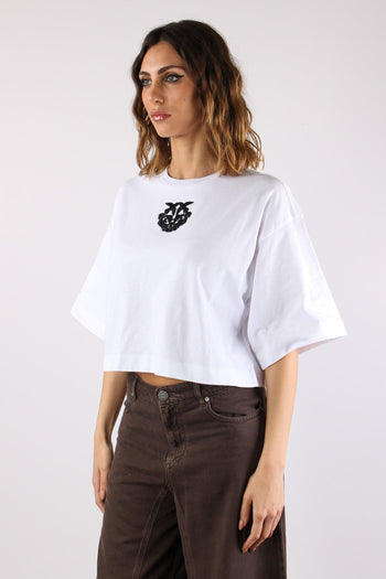 Borghetto T-shirt Logo Texas Bianco/nero - 3