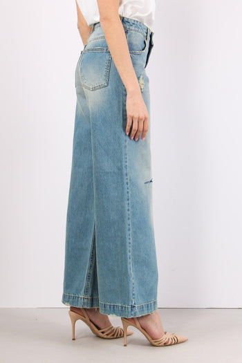 Denim Taglio Ginocchio Rotture Denim - 7