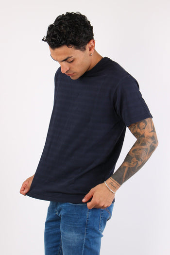 T-shirt Girocollo Basica Blue - 3