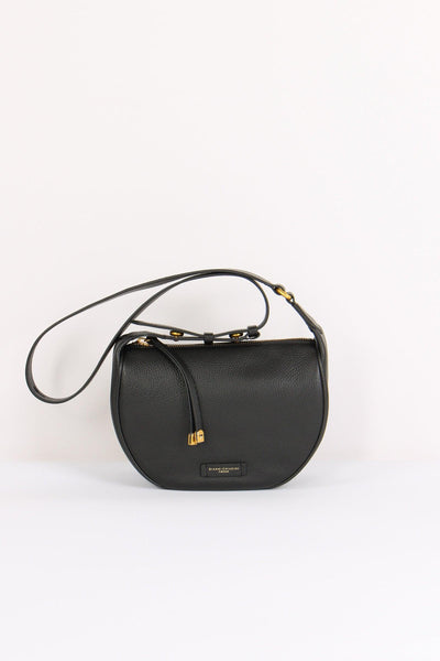 Charlotte Mezzaluna Pelle Nero
