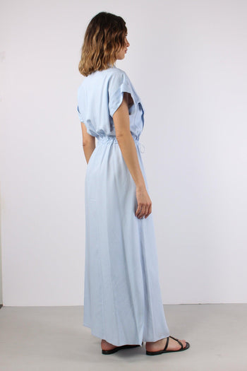 Abito Lungo Coulisse Celeste - 8