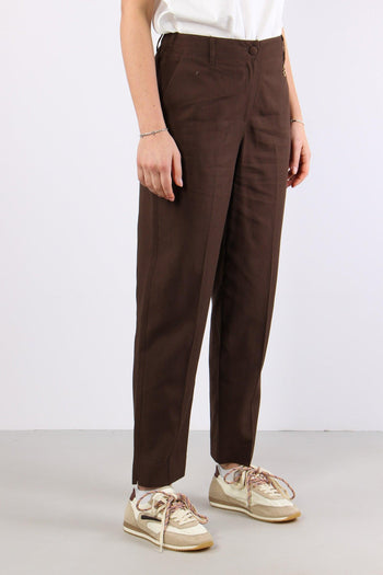 Memphis Pantalone Dritto Elastico Chocolate - 7