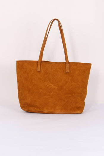 City Bag Suede Camello - 3