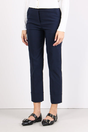 Pantalone Bengalina Risvolto Blu - 3