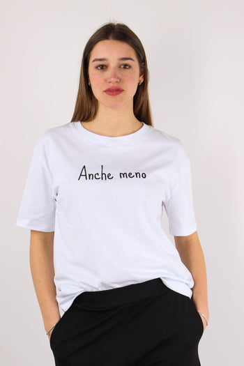 T-shirt Ricamo Anche Meno Bianco - 2