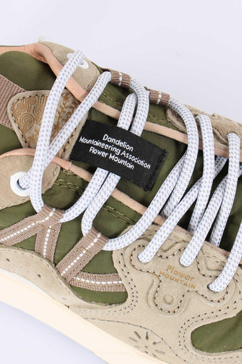 Sneakers Yamano Suede Nylon Off White/green - 7