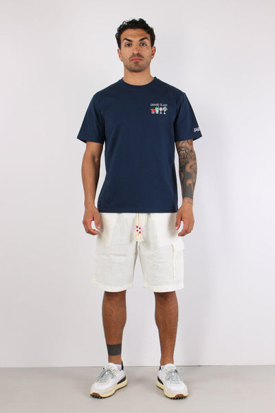 T-shirt Scritta Ricami Grand Slam