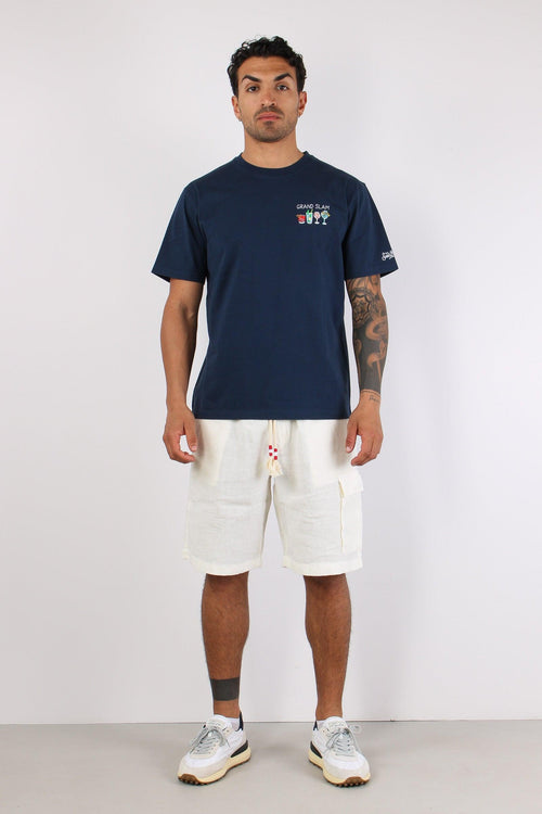 T-shirt Scritta Ricami Grand Slam