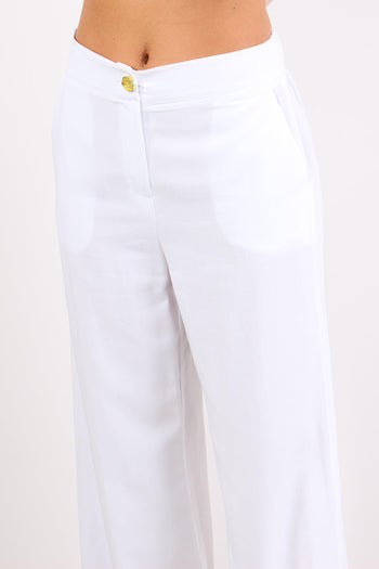 Pantalone Elastico Dietro Mist Bianco - 7