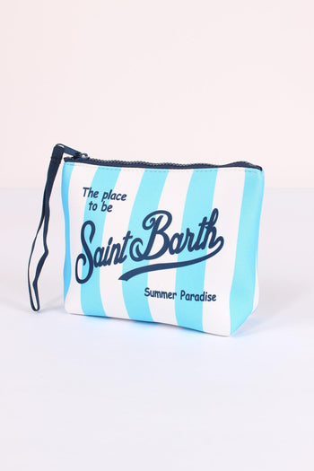 Aline Pochette Righe Azzurro/bianco - 3