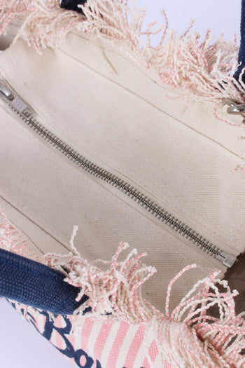 Colette Canvas Righe Rosa/blu - 5