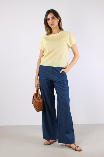 Maglia M/m Filo Cotone Giallo - 5