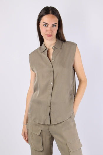 Camicia Smanicata Spalline Oil - 4