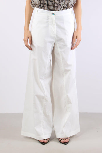 Canelli Pantalone Popeline Bianco - 2