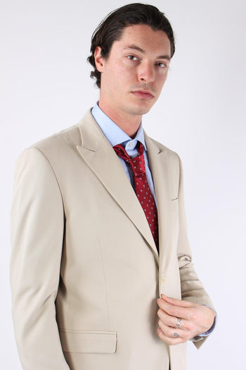 Abito Misto Lana Slim Beige - 7