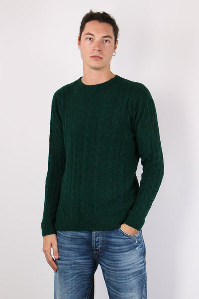 Pr533 Maglia Girocollo Misto Verde