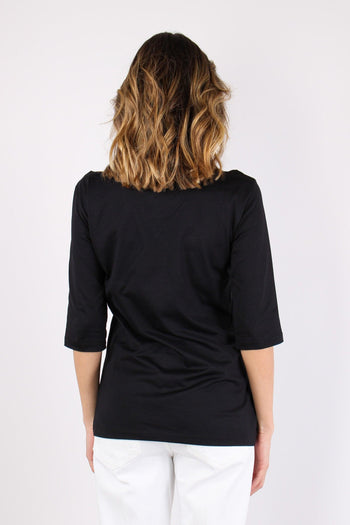 T-shirt Manica 3/4 Logo Nero - 3