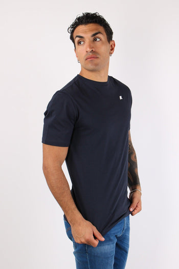 T-shirt Basica Logo Contrasto Blue Depth - 6