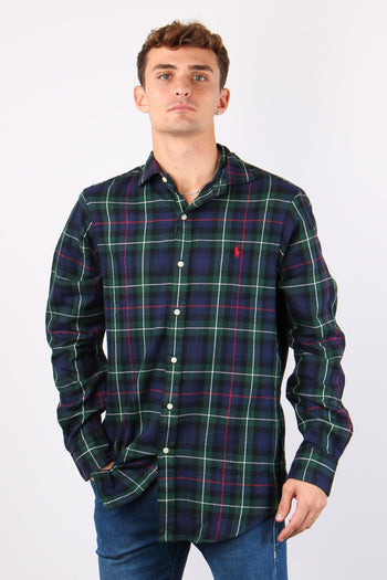 Camicia Check Twill Evergreen/red - 5