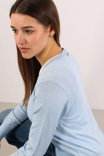 Maglia Girocollo M/l Viscosa Cielo - 6