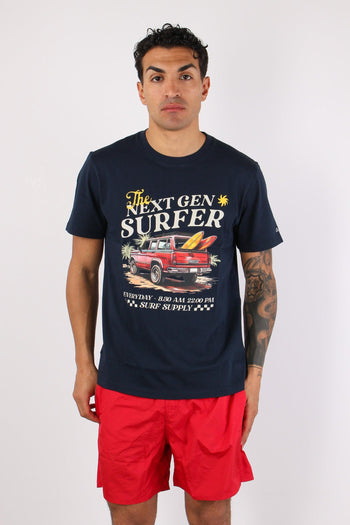 T-shirt Maxi Stampa Navy Blue - 2